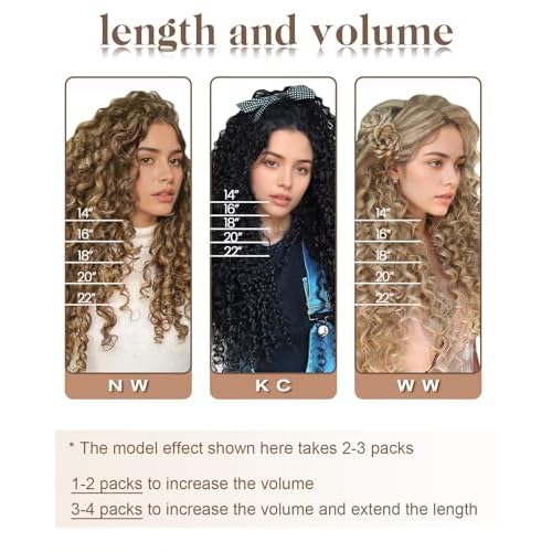 Hetto Curly Hair Extensions Brown Curly Clip in Hair Extensions Human Hair Natural Wavy #2 Darkest Brown Curly Clip Hair for Women 7Pcs 135g 22 Inch