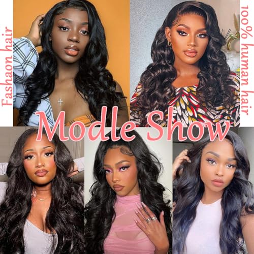 Bundles with Closure Human Hair Body Wave (20 22 22 24+20) 4 Bundles with Closure 5x5 HD Closure with Bundles Human Hair 12A Unprocessed Virgin Hair