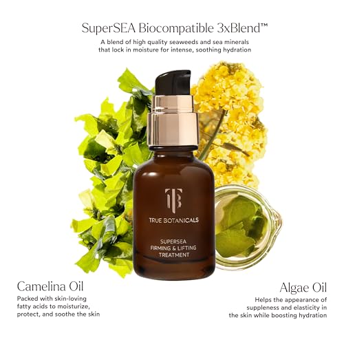 True Botanicals SuperSEA Firming & Lifting Treatment | Visibly Lifts, Tightens, Sculpts & Firms Skin | Potent Seaweeds & Sea Minerals | Dermatologist Tested, All Natural, Vegan | 1 fl oz | 30 ml
