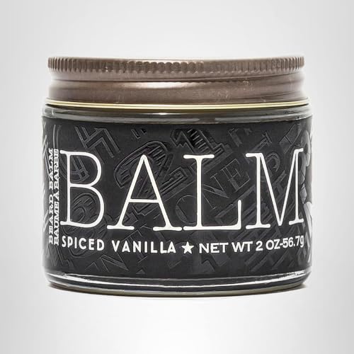 18.21 Man Made Beard Balm for Men, Spiced Vanilla, 2 fl. oz - Premium Grooming Cream with Low Shine for Conditioning and Shaping Beards, Mustaches - Scented Facial Hair Balms, Long-Lasting Moisture