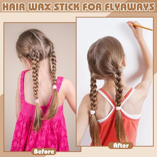 200 Brown Bobby Pins, 4 Hair Nets for Buns, Hair Wax Stick, 3 Slick Back Hair Brush and 105 Hair Bands for Women Girls Dance Competition Must Haves