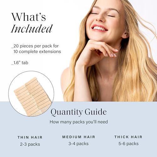 Luxy Tape-In Hair Extension Collection 24", 50g, Champagne Blonde, 20 pieces