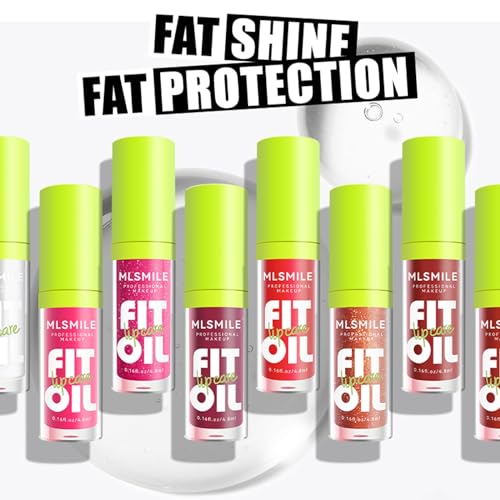 4 Colors Lip Oil Lip Glaze Set, Tinted Gloss Lip Gloss Oil, Plumping Moisturizing and Nourishing Lips, Long Lasting Fresh and Smooth Lip Care Set - A#