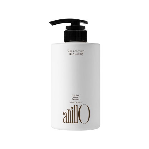 ANILLO Dark Beer Biome Conditioner Treatment – Vegan Hair Repair & Strengthening Conditioner with Beer Yeast, Biotin & Amino Acid Complex – Soothing & Nourishing Scalp Care – 500ml / 16.9 fl oz