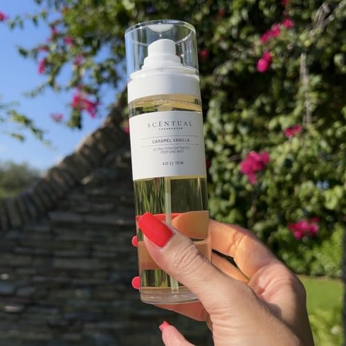 Ultra-Concentrated Hair & Body Perfume Mist, Long Lasting Women's Fragrance, Gourmand Perfumes for Women, Vegan and Cruelty Free (Caramel Vanilla)