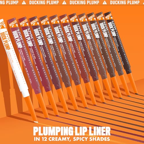 NYX PROFESSIONAL MAKEUP Duck Plump Plumping Lip Liner, Matte Pencil With Up To 10HR Wear, Ducking Clear (Clear Lip Liner)