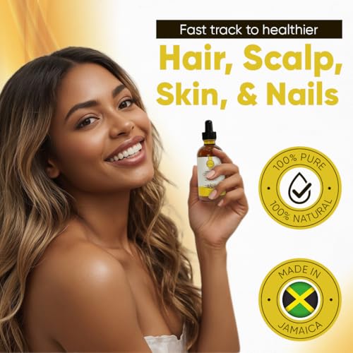 Jamaican Black Castor Oil ? 100% Pure Castor Oil for Hair Growth, Scalp Care, Glowing Skin and Nails. Made in Jamaica - 4 oz Glass Bottle