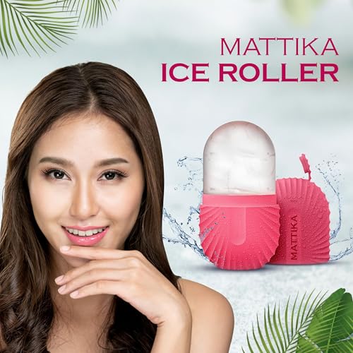 Ice Roller for Face and Eye Glow Naturally and Skincare, Ice Face Roller, Ice Facial Cube, Silicone Ice Mold, Ice Roller Face for Beauty and Skin Care Gift for Men & Women Face Ice Roller (Pink)