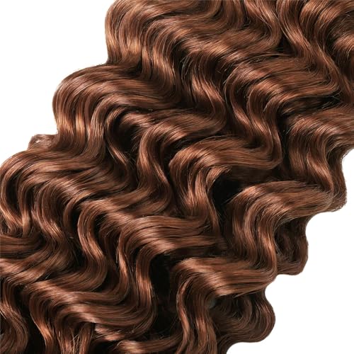 #30 Light Brown Bundles Human Hair Deep Wave 3 Bundles 34 34 34 Inch Unprocessed Brazilian Virgin Remy Brown Deep Wave Bundle Huma Hair Extensions