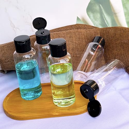 5 Pack 3.4 oz Travel Size Bottles for Toiletries TSA Approved Leak Proof Empty Refillable Liquid Containers with Labels