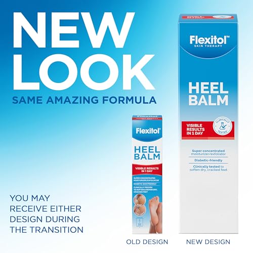 Flexitol Heel Balm, Rich Moisturizing & Exfoliating Foot Cream, Original Version, 4 Oz