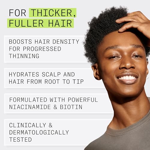 Nioxin System 2 Scalp + Hair Thickening Shampoo for Natural Hair with Progressed Thinning | Cleanse & Boost Hair Density with Niacinamide & Biotin
