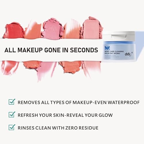 ddg Cleansing Balm,Makeup Remover Balm for Sensitive Skin,Vegan,All Natural Plant Oils,Nourish & Hydrate,Facial Cleanser for Heavy Makeup Removal(100ml/3.38fl.oz)