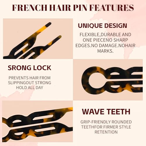Lialys hair clip, elegant women's hair clip, suitable for all hairstyles French hair clips (3PCS)