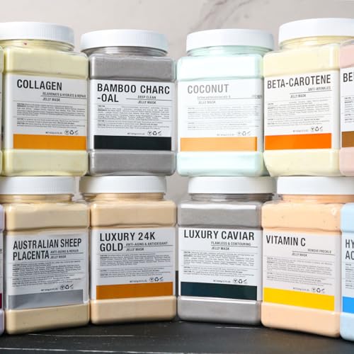 Hydro Jelly Masks for Facials, Jelly Mask Powder, Esthemax Hydro Jelly Mask, Moisturizing& Hydrating 23 Fl Oz (6 Packs)