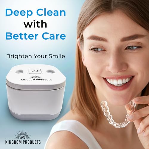 Innovative Ultrasonic Retainer Cleaner with a Larger 200ML Pod, 45kHz Retainer Cleaner Machine for Dentures, Night Guard Cleaner, Mouth Guard Cleaner, Denture Cleaner, Aligner Cleaner