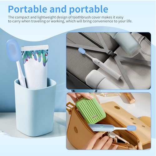 6 Pcs Toothbrush Covers Toothbrush Covers Caps£¬Replaceable Electric Toothbrush Head Cover Silicone Toothbrush Protector Cap for Household Travel, Bathroom, Gym£¬Camping