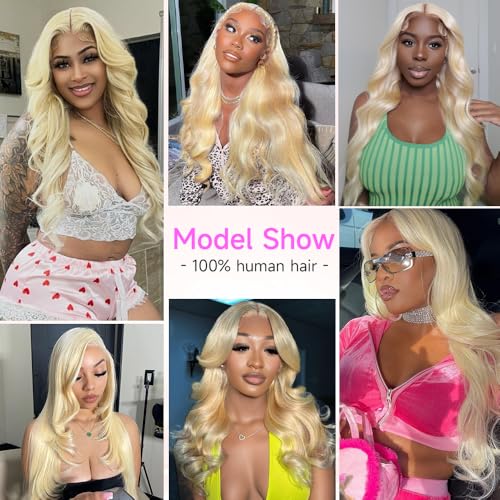 613 Lace Front Wig Human Hair 200 Density Blonde Wig Human Hair 613 HD Lace Frontal Wig 13x4 Body Wave Lace Front Wigs Human Hair Blonde Lace Frontal Wig 36 Inch