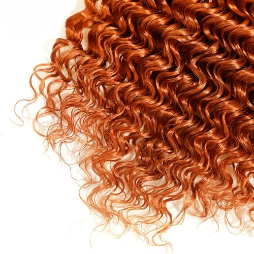 26 28 30 inch Ginger Human Hair Bundles 350 Deep Wave Bundle Ginger Wet and Wavy Bundles Grade 8A Remy Hair Weave