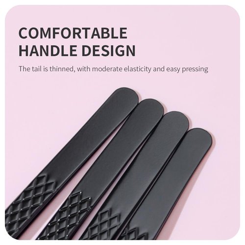 ANNAFRIS Lash Tweezers for Eyelash Extensions,Precision Fiber Tip for Volume Eyelash Extension,Lash Extension Tweezers for Easy Application and Removal (Black, 3PCS-03)