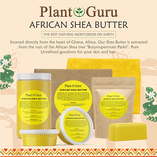 Raw African Shea Butter 15 lbs. Bulk Wholesale Block 100% Pure Natural Unrefined YELLOW - Ideal Moisturizer For Dry Skin, Body, Face And Hair Growth. Great For DIY Soap and Lip Balm Making.