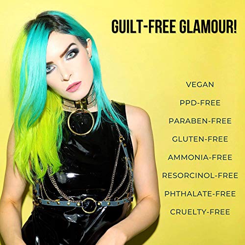 MANIC PANIC Classic Raven Semi Permanent Hair Color - Cool-Toned Black Hair Dye for Women & Men That Lasts 4-6 Weeks - Vegan, Ammonia & Cruelty-Free - Create & Mix Custom Shades (4oz / 3pk)