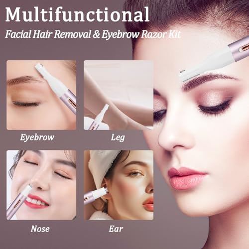 2025 Rechargeable Nose and Ear Hair Trimmer for Women Men ? Painless Facial and Eyebrow Hair Remover, Dual-Edge Blades, IPX7 Waterproof, Compact and Portable Electric Clipper