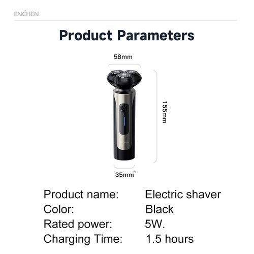 Beard Trimmer for Men, Enchen Blackstone 8 Wet Dry Shaver with 3D Flexible Head, Pop Up Trimmer, Water Proof Cordless Portable Shaver, Ideal Gift for Men