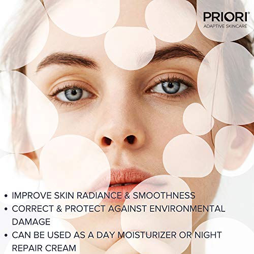 PRIORI Skincare Moisturizing Creme with CoQ10 Advanced Age Defying Hydrating Face Cream for Women and Men 24 Hr Moisturizer Lactic Acid, Retinol, Antioxidant Protection 1.7 fl oz