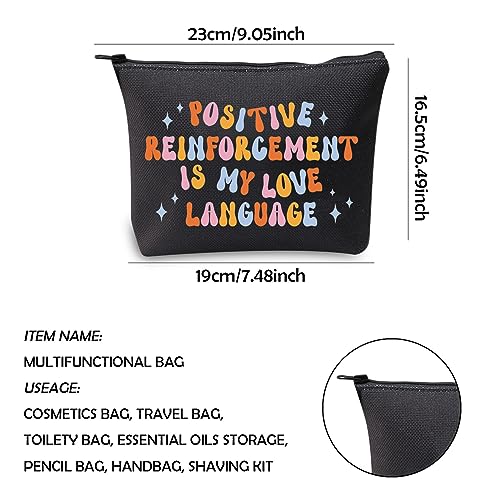 WCGXKO Behavior Analyst Appreciation Gift Behavior Analyst Merchandise RBT BCBA Gifts ABA Gift Therapist Zipper Pouch Makeup Bag (POSITIVE)