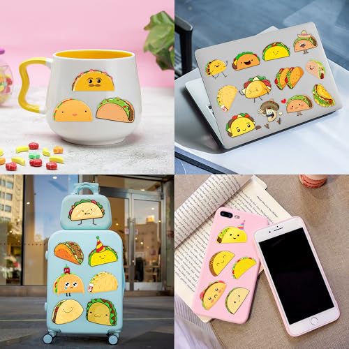 96 PCS Taco Bout Love Birthday Party Decorations Favors Supplies Pre-Cut Temporary Tattoos Decor Mexican Fiesta Taco Twosday Tuesday Stickers For Boys Girls Gift School Prizes Rewards