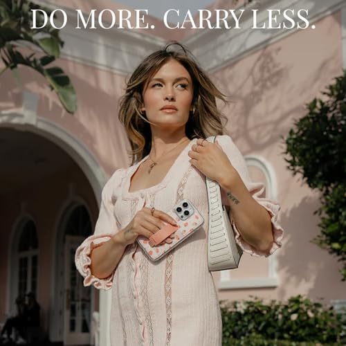 Walli Cases for iPhone 15 Plus Case Aesthetic Wallet Phone Case Card Holder, Securely Holds up to 2 Cards - Cute, Trendy Phone Cover for Women, fits iPhone 15 Plus, with Kickstand & Finger Strap