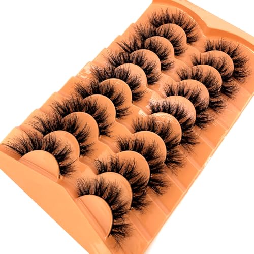 HBZGTLAD Soft Mink Eyelashes 3D Curl Winged End Eye Elongated Fake Lashes Thick Handmade Natural False Eyelash Messy Cross Lash Wholesale (HU-2)