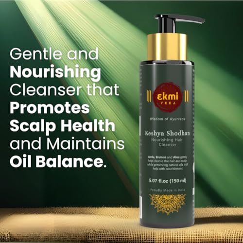 Ayurvedic Hair Growth Sulfate Free Shampoo With Reetha, Shikakai, Bhringraj, Amla For Hair Loss Control. Hair Regrowth Treatment For Women & Men. Hair Thickening Rosemary Shampoo, 5.07 Fl Oz