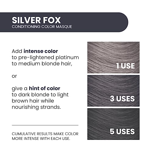 ALOXXI InstaBoost Conditioning Color Mask in Silver Fox, Deposits Silver Color and Deeply Conditions Hair, 6.8 Fl Oz