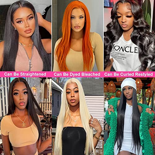 10A Straight Bundles with Closure Human Hair (20 22 24+18) Brazilian Straight Human Hair Bundles with Closure 100% Unprocessed Virgin Remy Straight Hair Weave 3 Bundles with Closure