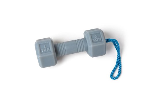 BigMouth Dumbbell Soap On Rope, Gray, Medium