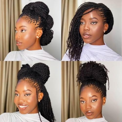 Afro Kinkys Bulk Human Hair 24 Inch 100g Nature Black Afro Kinky Curly Human Hair Bulk for Dreadlock Extensions Micro Locs Braiding Twists Braids and Repair Locs