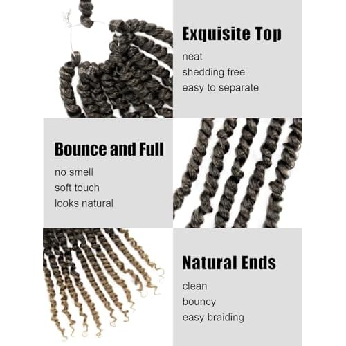 Passion Twist Hair,24 Inch Passion Twist Braiding Hair,Long Pre Looped Crochet Twist Jumbo Pre-twisted Two Strand Braids 8 Packs (T27/Ombre Honey Blonde)