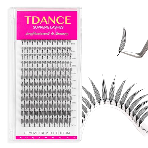 TDANCE Premade Anime Spire Lash Extensions for Professional Lash Artists - Anime Lashes Extensions, Plume Flake Lash Extensions, Lightweight, Perfect for Salon Use Comic Spire Lashes (0.07-C,8-15mm)