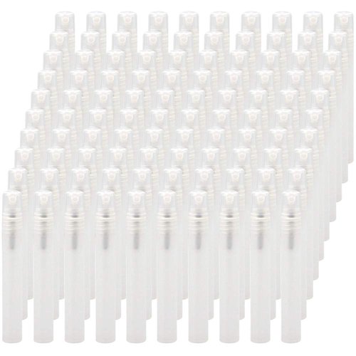 100Pcs/Pack,Frosted Plastic Tube Empty Refillable Perfume Bottles Spray for Travel and Gift,Mini Portable pen