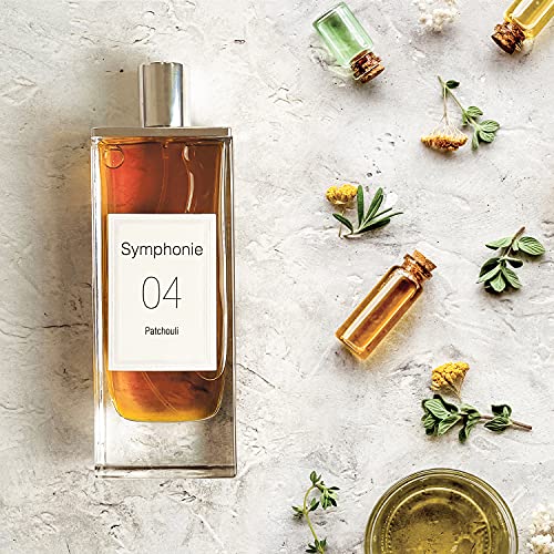 SYMPHONIE 04 Patchouli Eau de Parfum for Women ? Elegant Woody Vanilla Scent with Cedar, Patchouli and Tonka Bean ? Timeless Fragrance ? Made in France by EVAFLORPARIS ? 3.4 Fl Oz