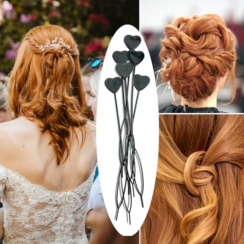 16PCS Quick Topsy Tail Hair Beader Kit ? Automatic Bead Loading Tool, Braiding Loop Threader, Ponytail Maker for Girls Kids Hair Styling and Plait Accessories (black)