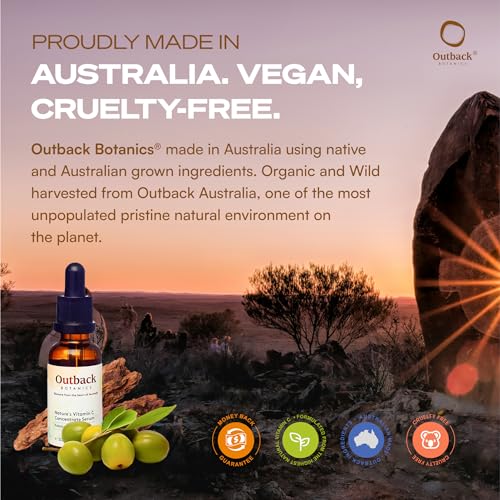 Natural Vitamin C Facial Serum with Kakadu Plum Extract - 100x More Vitamin C Than an Orange - Anti-Aging, Anti-wrinkles, Hydrating Skincare - 1 fl oz