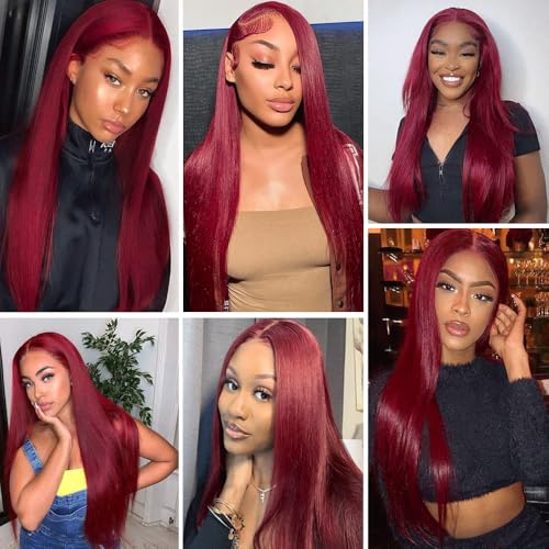 30 30 30 Inch Burgundy Bundles 99J Wine Red Straight Human Hair Bundle Double Weft 99J Wine Red Bundles Burgundy Straight Bundles Human Hair