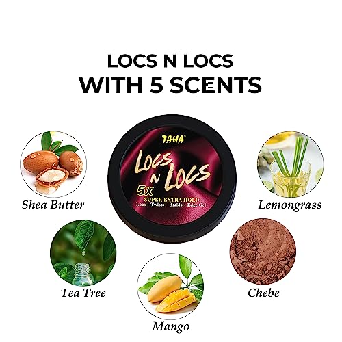 Taha Locs & Locs Gel - 5X Super Extra Hold, Natural & Non-Damaging for Locs, Braids, Twists - 16 Oz (Lemongrass, 1 Pound(Pack of 1))