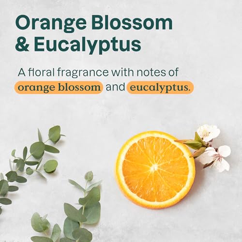 ATTITUDE Body Wash, EWG Verified Shower Gel, Dermatologically Tested, Plant and Mineral-Based, Vegan Personal Care Products, Orange Blossom & Eucalyptus, 32 Fl Oz (Pack of 6)