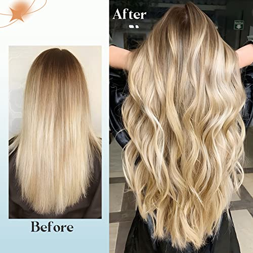 Elailite Clip in Human Hair Extensions, 125g 22 Inch 7pcs #1B Natural Black 100 Real Human Hair, Double Weft Handmade Soft Natural Straight Brazilian Virgin Remy Human Hair for Women