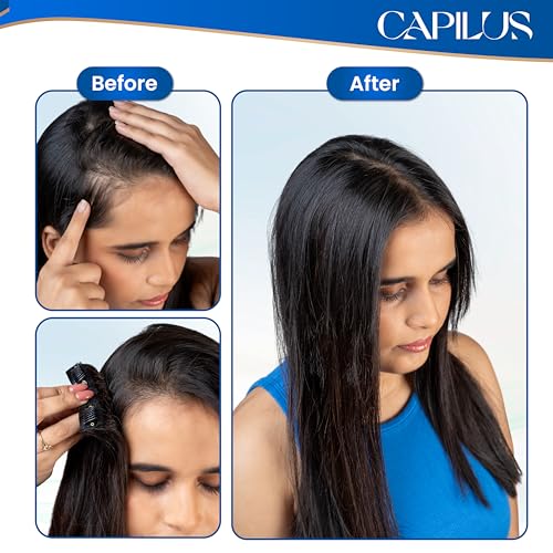 Capilus Clip-In Side Patches (Natural Black, 14 inch)