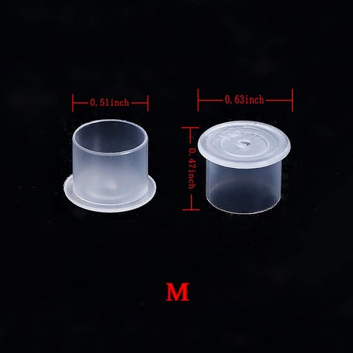 Tattoo Ink Caps Medium,1000pcs White Plastic Disposable Pigment Caps Microblading Makeup Tattoo Ink Cups Caps with Base Sizes 13 Medium for Tattoo Ink